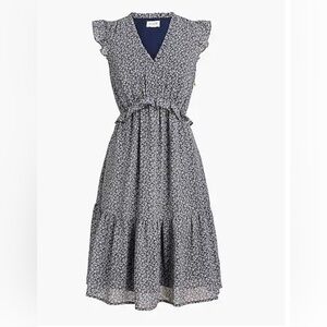 JCrew Factory Ruffle V-neck mini dress